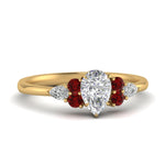 Load image into Gallery viewer, pear-accented-pear-shaped-diamond-ring-with-ruby-in-FD9289PERGRUDRANGLE3-NL-YG
