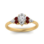 Load image into Gallery viewer, pear-accented-pear-shaped-diamond-ring-with-ruby-in-FD9289PERGRUDRANGLE3-NL-YG
