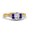 Load image into Gallery viewer, pear-accented-pear-shaped-diamond-ring-with-sapphire-in-FD9289PERGSABLANGLE3-NL-YG
