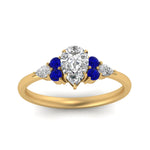 Load image into Gallery viewer, pear-accented-pear-shaped-diamond-ring-with-sapphire-in-FD9289PERGSABLANGLE3-NL-YG
