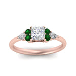 Load image into Gallery viewer, pear-accented-princess-cut-diamond-ring-with-emerald-in-FD9289PRRGEMGRANGLE3-NL-RG
