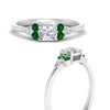 Load image into Gallery viewer, pear-accented-princess-cut-diamond-ring-with-emerald-in-FD9289PRRGEMGRANGLE3-NL-WG