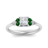 Load image into Gallery viewer, pear-accented-princess-cut-diamond-ring-with-emerald-in-FD9289PRRGEMGRANGLE3-NL-WG