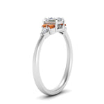 Load image into Gallery viewer, pear-accented-princess-cut-diamond-ring-with-orange-sapphire-in-FD9289PRRGSAORANGLE3-NL-WG
