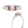 Load image into Gallery viewer, pear-accented-princess-cut-diamond-ring-with-orange-sapphire-in-FD9289PRRGSAORANGLE3-NL-WG