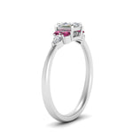 Load image into Gallery viewer, pear-accented-princess-cut-diamond-ring-with-pink-sapphire-in-FD9289PRRGSADRPIANGLE3-NL-WG
