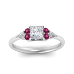 Load image into Gallery viewer, pear-accented-princess-cut-diamond-ring-with-pink-sapphire-in-FD9289PRRGSADRPIANGLE3-NL-WG
