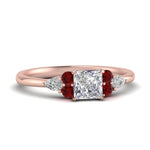Load image into Gallery viewer, pear-accented-princess-cut-diamond-ring-with-ruby-in-FD9289PRRGRUDRANGLE3-NL-RG
