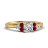 Load image into Gallery viewer, pear-accented-princess-cut-diamond-ring-with-ruby-in-FD9289PRRGRUDRANGLE3-NL-YG