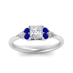 Load image into Gallery viewer, pear-accented-princess-cut-diamond-ring-with-sapphire-in-FD9289PRRGSABLANGLE3-NL-WG

