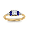 Load image into Gallery viewer, pear-accented-princess-cut-diamond-ring-with-sapphire-in-FD9289PRRGSABLANGLE3-NL-YG