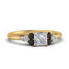 Load image into Gallery viewer, pear-accented-princess-cut-diamond-ring-with-black-diamond-in-FD9289PRRGBLACKANGLE3-NL-YG