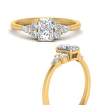 Load image into Gallery viewer, pear-accented-radiant-cut-diamond-ring-in-FD9289RARANGLE3-NL-YG
