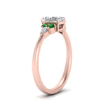 Load image into Gallery viewer, pear-accented-radiant-cut-diamond-ring-with-emerald-in-FD9289RARGEMGRANGLE3-NL-RG
