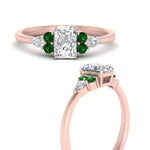 Load image into Gallery viewer, pear-accented-radiant-cut-diamond-ring-with-emerald-in-FD9289RARGEMGRANGLE3-NL-RG

