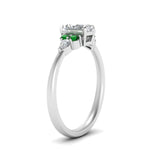 Load image into Gallery viewer, pear-accented-radiant-cut-diamond-ring-with-emerald-in-FD9289RARGEMGRANGLE3-NL-WG
