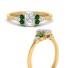 Load image into Gallery viewer, pear-accented-radiant-cut-diamond-ring-with-emerald-in-FD9289RARGEMGRANGLE3-NL-YG