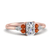 Load image into Gallery viewer, pear-accented-radiant-cut-diamond-ring-with-orange-sapphire-in-FD9289RARGSAORANGLE3-NL-RG