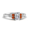 Load image into Gallery viewer, pear-accented-radiant-cut-diamond-ring-with-orange-sapphire-in-FD9289RARGSAORANGLE3-NL-WG