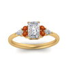 Load image into Gallery viewer, pear-accented-radiant-cut-diamond-ring-with-orange-sapphire-in-FD9289RARGSAORANGLE3-NL-YG
