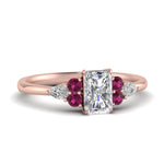 Load image into Gallery viewer, pear-accented-radiant-cut-diamond-ring-with-pink-sapphire-in-FD9289RARGSADRPIANGLE3-NL-RG

