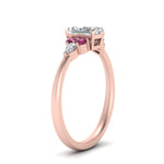 Load image into Gallery viewer, pear-accented-radiant-cut-diamond-ring-with-pink-sapphire-in-FD9289RARGSADRPIANGLE3-NL-RG
