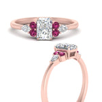 Load image into Gallery viewer, pear-accented-radiant-cut-diamond-ring-with-pink-sapphire-in-FD9289RARGSADRPIANGLE3-NL-RG
