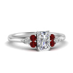 Load image into Gallery viewer, pear-accented-radiant-cut-diamond-ring-with-ruby-in-FD9289RARGRUDRANGLE3-NL-WG
