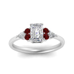 Load image into Gallery viewer, pear-accented-radiant-cut-diamond-ring-with-ruby-in-FD9289RARGRUDRANGLE3-NL-WG

