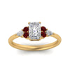 Load image into Gallery viewer, pear-accented-radiant-cut-diamond-ring-with-ruby-in-FD9289RARGRUDRANGLE3-NL-YG