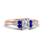 Load image into Gallery viewer, pear-accented-radiant-cut-diamond-ring-with-sapphire-in-FD9289RARGSABLANGLE3-NL-RG
