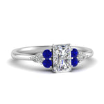 Load image into Gallery viewer, pear-accented-radiant-cut-diamond-ring-with-sapphire-in-FD9289RARGSABLANGLE3-NL-WG
