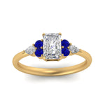 Load image into Gallery viewer, pear-accented-radiant-cut-diamond-ring-with-sapphire-in-FD9289RARGSABLANGLE3-NL-YG
