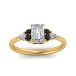 Load image into Gallery viewer, pear-accented-radiant-cut-diamond-ring-with-black-diamond-in-FD9289RARGBLACKANGLE3-NL-YG
