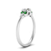 Load image into Gallery viewer, pear-accented-round-cut-diamond-ring-with-emerald-in-FD9289RORGEMGRANGLE3-NL-WG