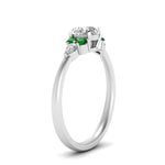 Load image into Gallery viewer, pear-accented-round-cut-diamond-ring-with-emerald-in-FD9289RORGEMGRANGLE3-NL-WG
