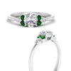 Load image into Gallery viewer, pear-accented-round-cut-diamond-ring-with-emerald-in-FD9289RORGEMGRANGLE3-NL-WG