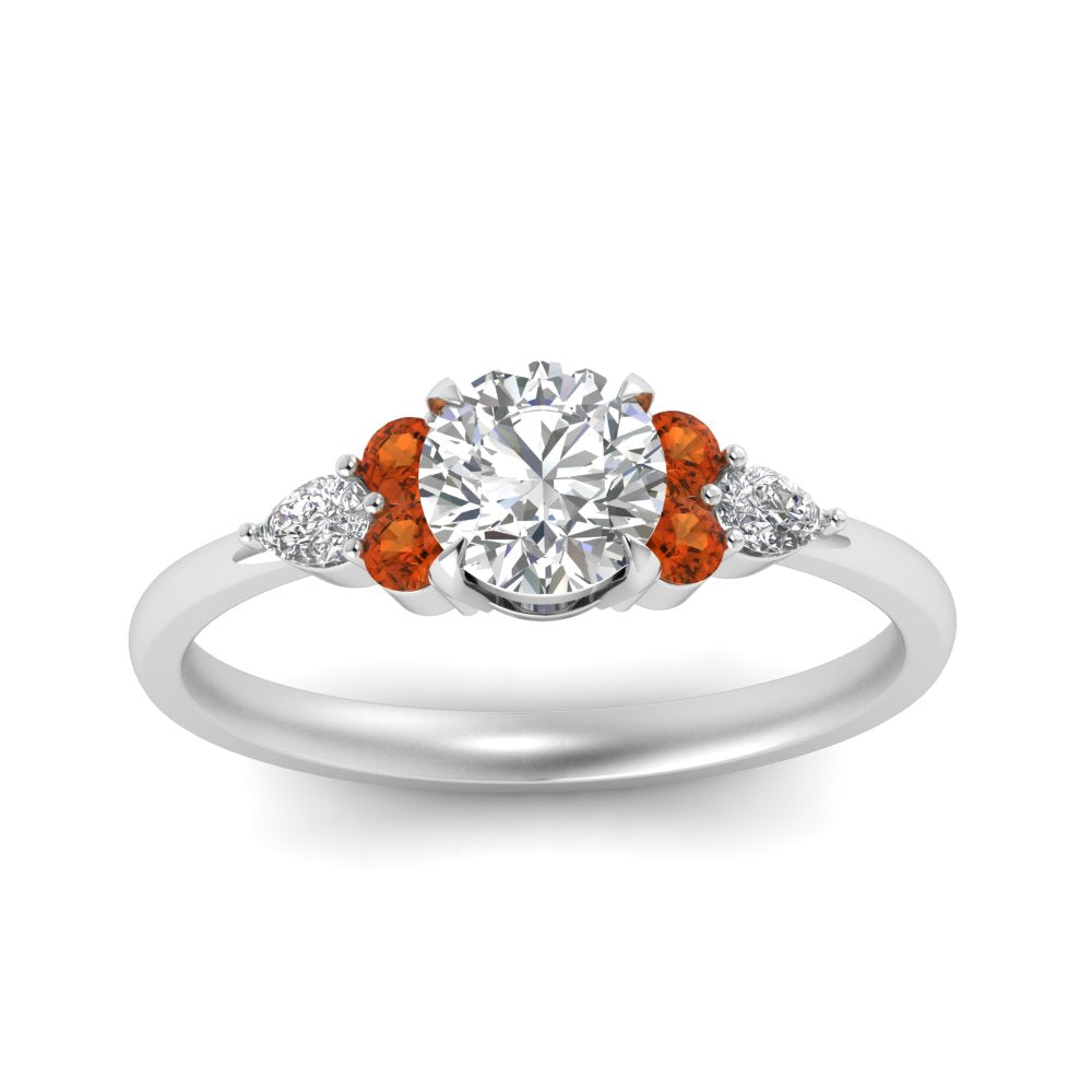 pear-accented-round-cut-diamond-ring-with-orange-sapphire-in-FD9289RORGSAORANGLE3-NL-WG