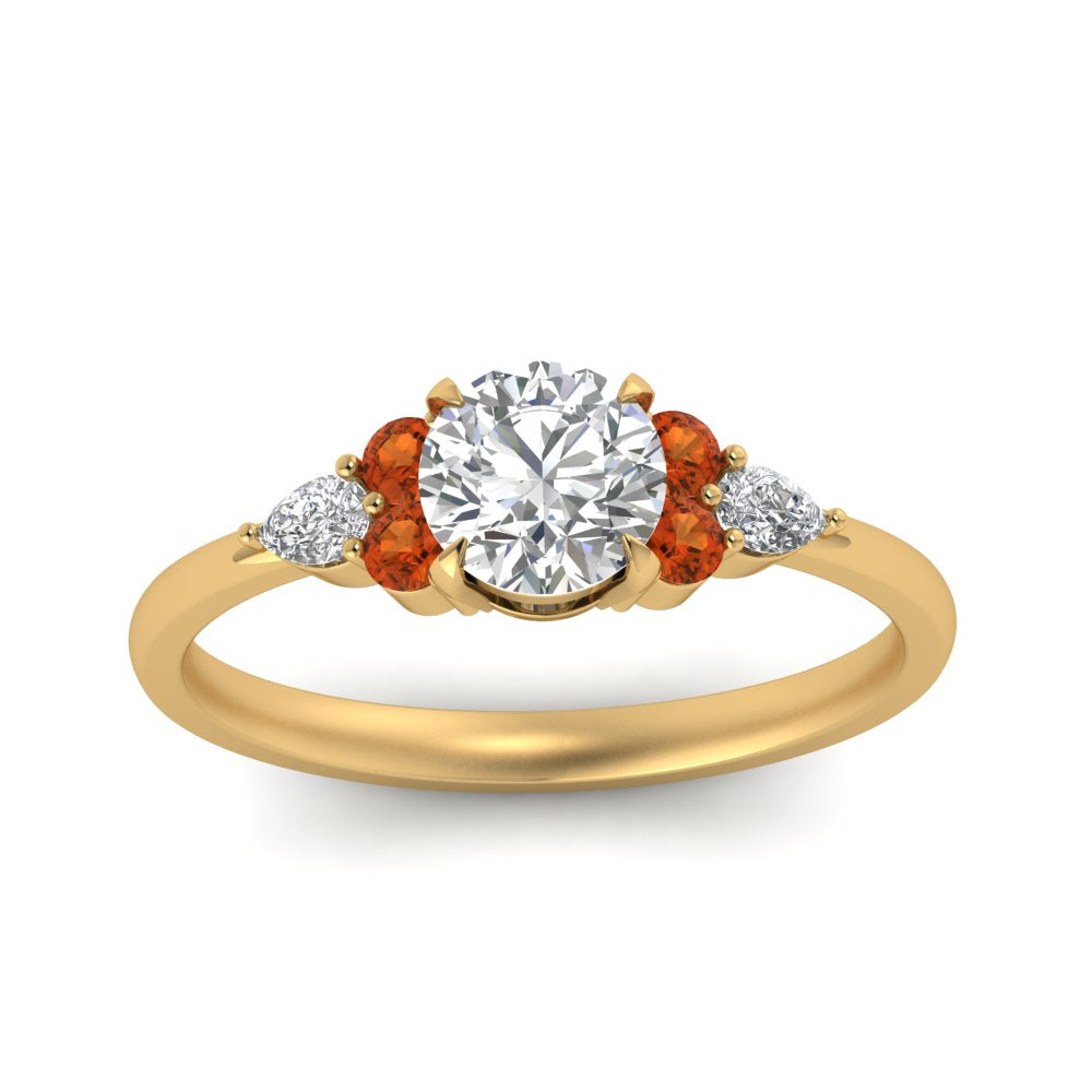 pear-accented-round-cut-diamond-ring-with-orange-sapphire-in-FD9289RORGSAORANGLE3-NL-YG