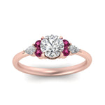 Load image into Gallery viewer, pear-accented-round-cut-diamond-ring-with-pink-sapphire-in-FD9289RORGSADRPIANGLE3-NL-RG

