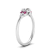 Load image into Gallery viewer, pear-accented-round-cut-diamond-ring-with-pink-sapphire-in-FD9289RORGSADRPIANGLE3-NL-WG