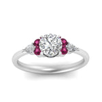 Load image into Gallery viewer, pear-accented-round-cut-diamond-ring-with-pink-sapphire-in-FD9289RORGSADRPIANGLE3-NL-WG
