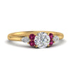 Load image into Gallery viewer, pear-accented-round-cut-diamond-ring-with-pink-sapphire-in-FD9289RORGSADRPIANGLE3-NL-YG