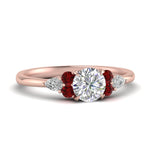 Load image into Gallery viewer, pear-accented-round-cut-diamond-ring-with-ruby-in-FD9289RORGRUDRANGLE3-NL-RG

