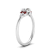 Load image into Gallery viewer, pear-accented-round-cut-diamond-ring-with-ruby-in-FD9289RORGRUDRANGLE3-NL-WG