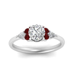 Load image into Gallery viewer, pear-accented-round-cut-diamond-ring-with-ruby-in-FD9289RORGRUDRANGLE3-NL-WG
