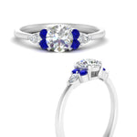 Load image into Gallery viewer, pear-accented-round-cut-diamond-ring-with-sapphire-in-FD9289RORGSABLANGLE3-NL-WG
