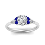 Load image into Gallery viewer, pear-accented-round-cut-diamond-ring-with-sapphire-in-FD9289RORGSABLANGLE3-NL-WG
