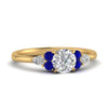 Load image into Gallery viewer, pear-accented-round-cut-diamond-ring-with-sapphire-in-FD9289RORGSABLANGLE3-NL-YG