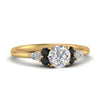 Load image into Gallery viewer, pear-accented-round-cut-diamond-ring-with-black-diamond-in-FD9289RORGBLACKANGLE3-NL-YG